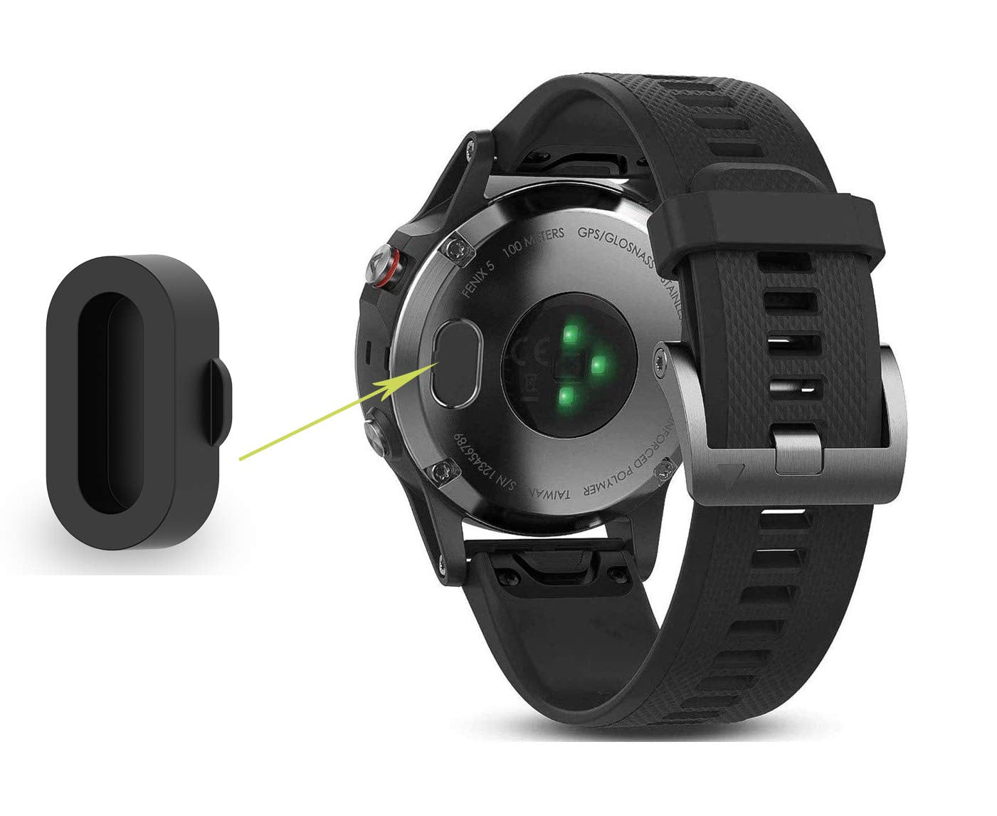 TOKERSE 10 Pack Black Dust Plugs for Garmin Fenix 8/7/6, Vivoactive 3/4, Forerunner 245/935 - Silicone Charger Port Protector Caps